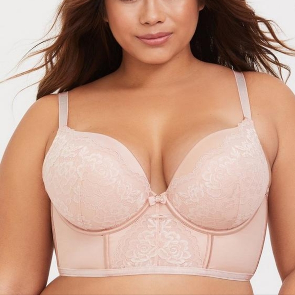 Torrid Light Pink Peach Push Up Bra 44DDD - Picture 1 of 6